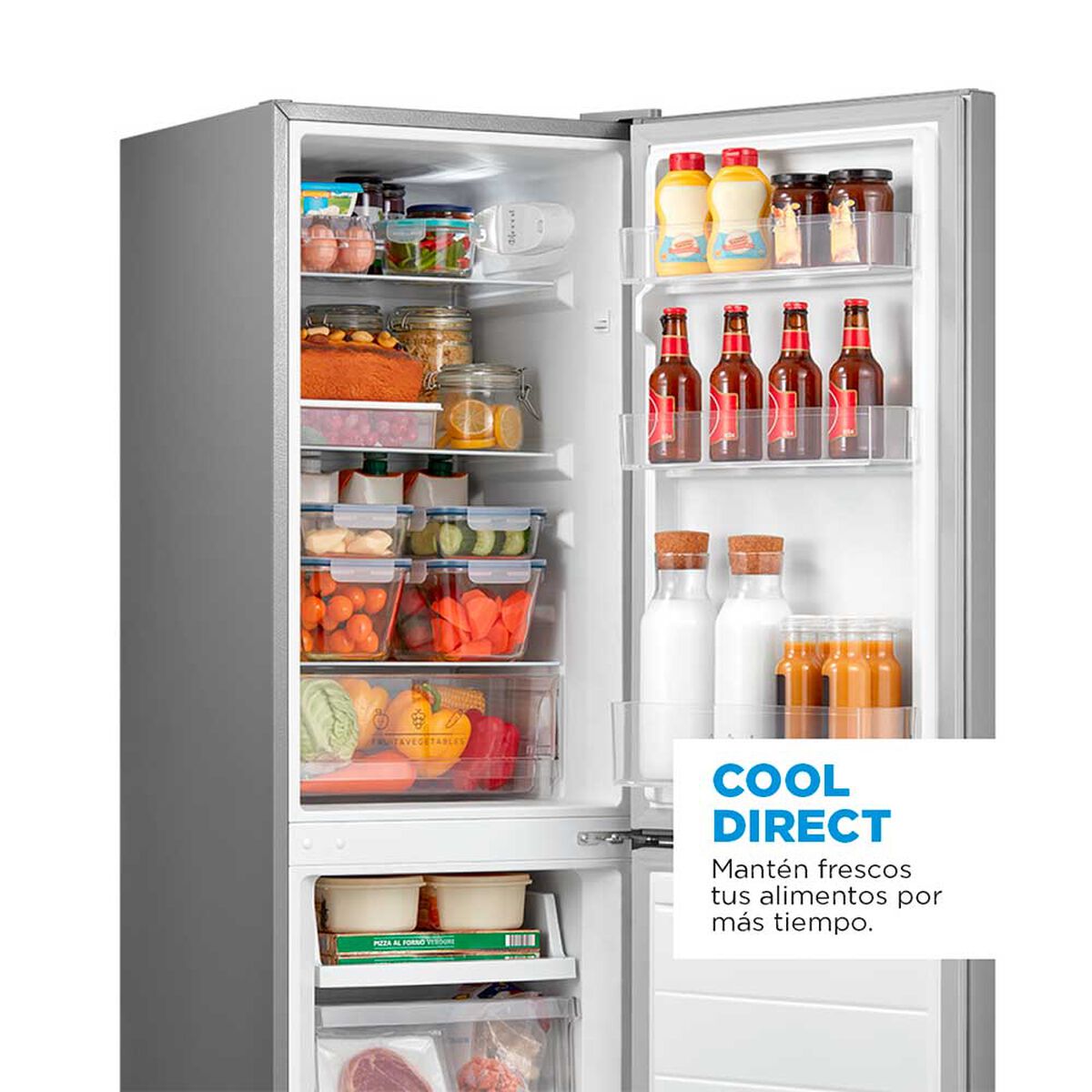 Refrigerador Frío Directo Midea MDRB241FGE50 169 lts.