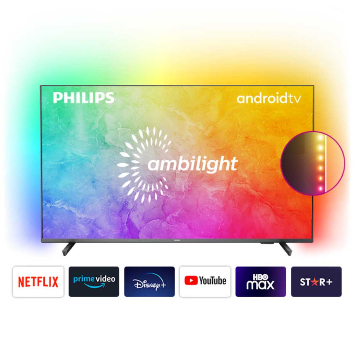 LED 55” Philips Ambilight 55PUD7906 Android Smart TV 4K UHD
