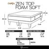 Cama Europea Latam Home Base Dividida Súper King Zen Top Foam Soft Velvet Palo Rosa