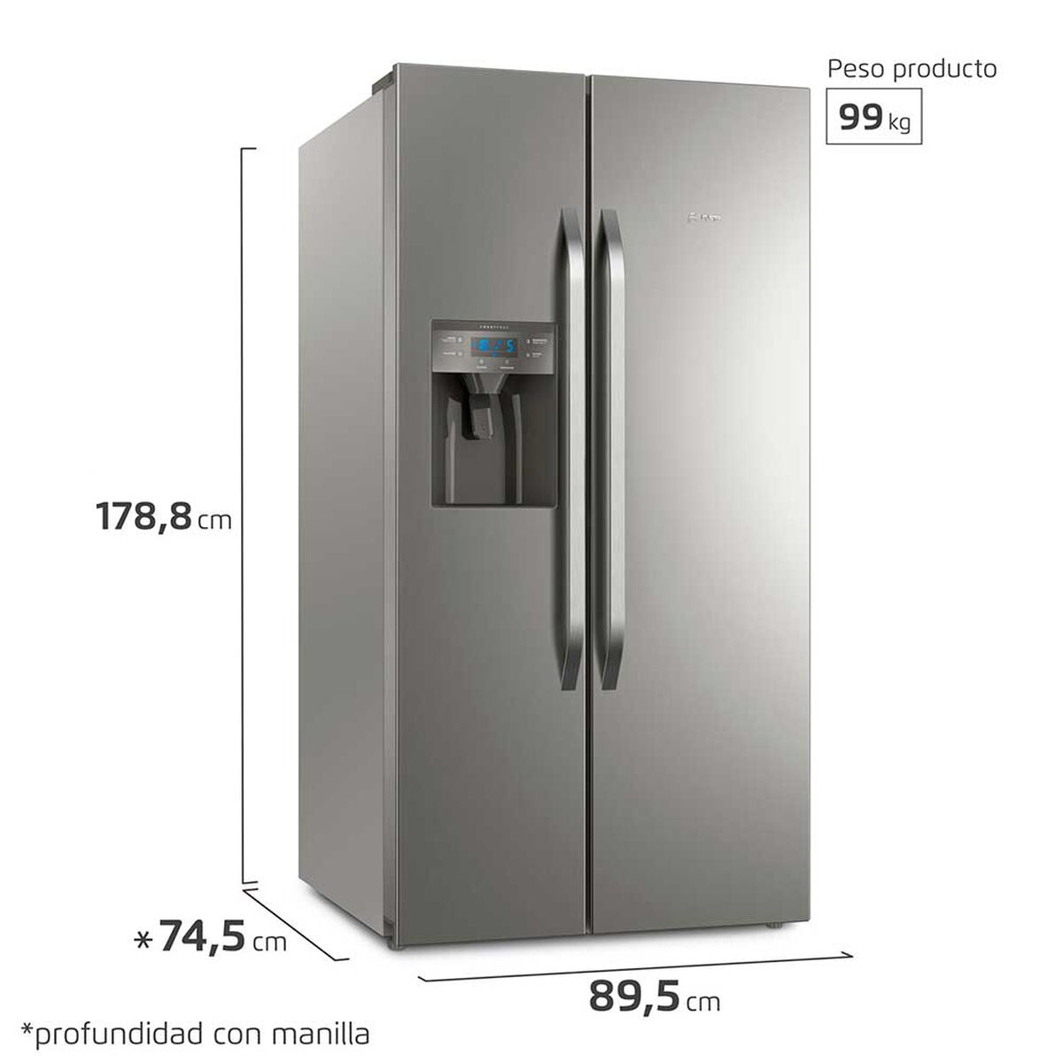 Refrigerador Side by Side Fensa SFX550 504 lts