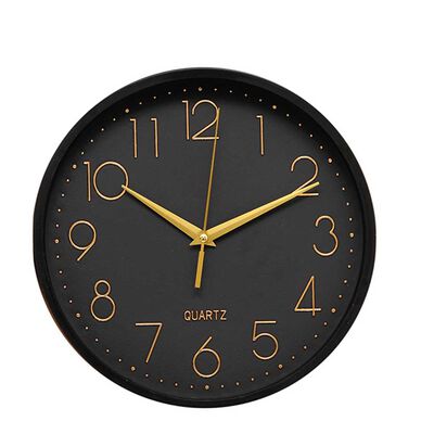 Reloj de Pared Plástico Vgo Circular 25 cm Negro