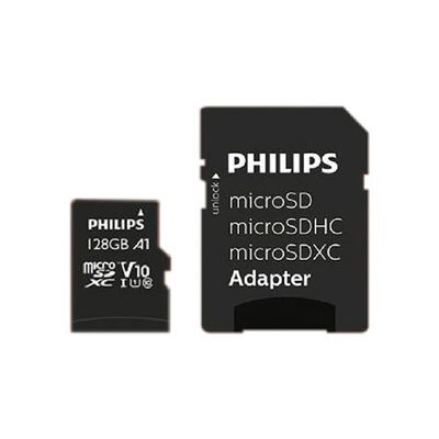 Tarjeta Micro SD XC Philips 128GB 50MB/s Negra