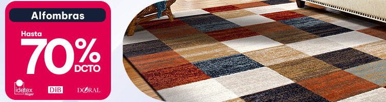 alfombras hasta 70% descuento