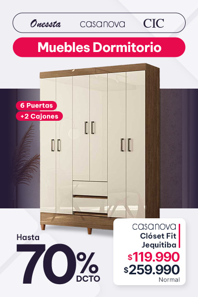 Muebles dormitorio hasta 70% descuento