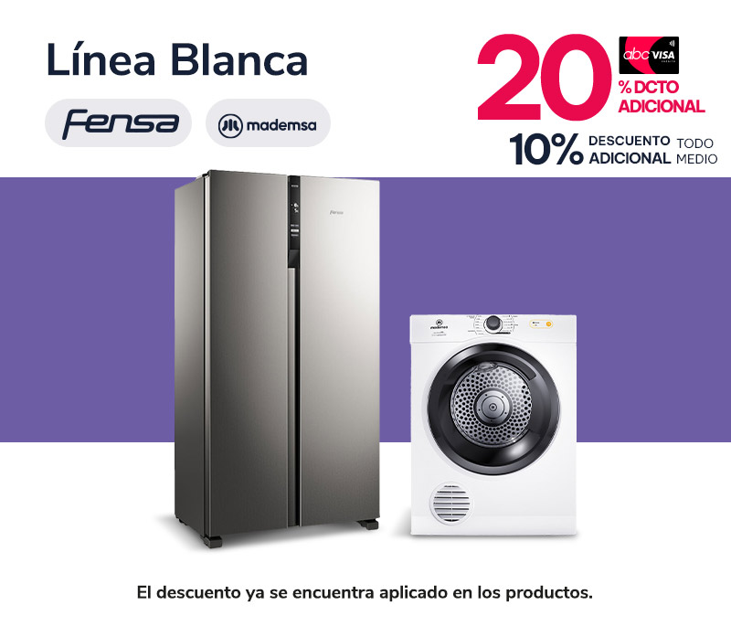 10% adicional tmp 20% adicional tlp en línea blanca Fensa-Mademsa