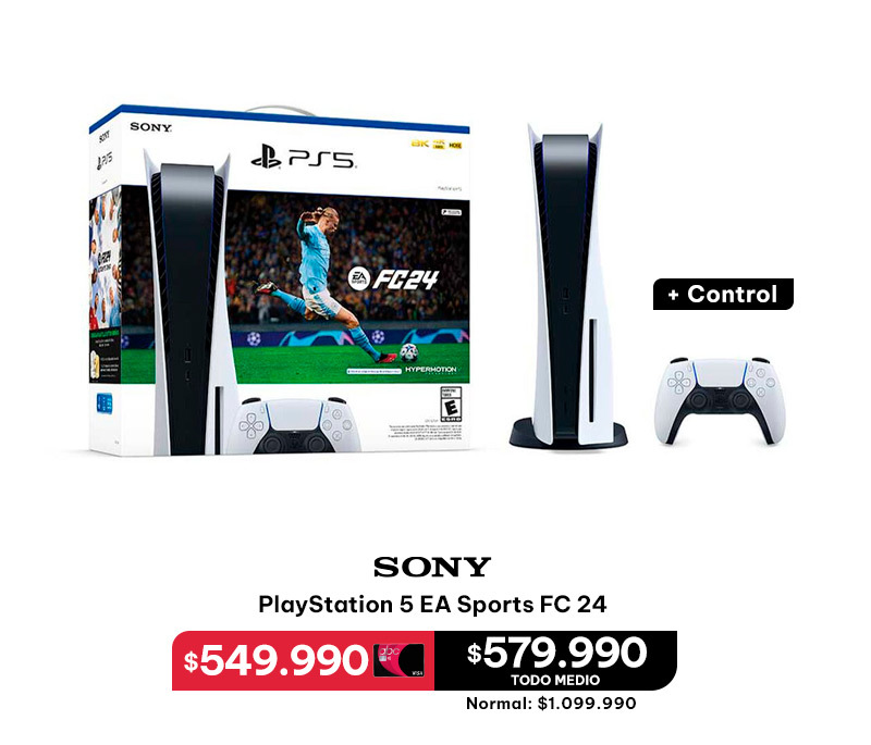 Consola Sony PlayStation 5 EA Sports FC 24 + Control